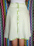 Polka dot wrap skirt back