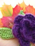 Crochet Rose, Autumn Leaves
