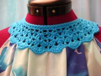 Close-up crochet collar